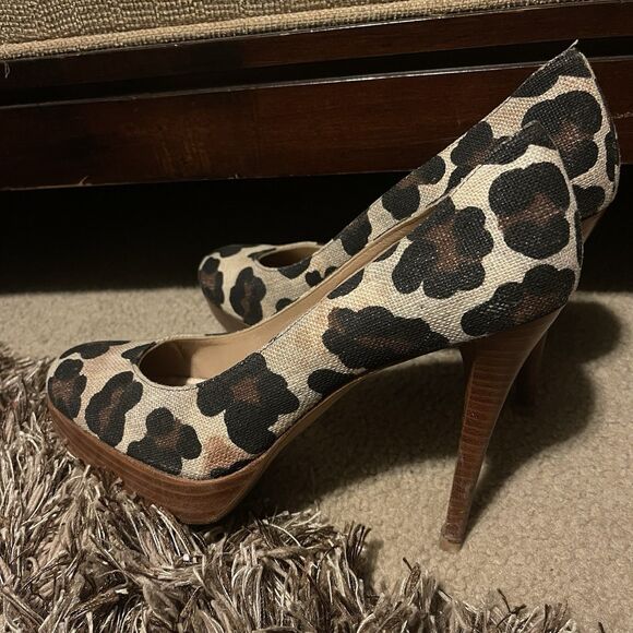 STUART WEITZMAN Women's Animal Print Heel Classic Platform, Timeless, Size 9.5 - Picture 5 of 10
